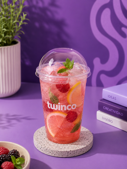 Tapa Domo Para Vaso Pet De Boca De 98Mm en Caja – Twinco, empaque desechable personalizado al mayoreo