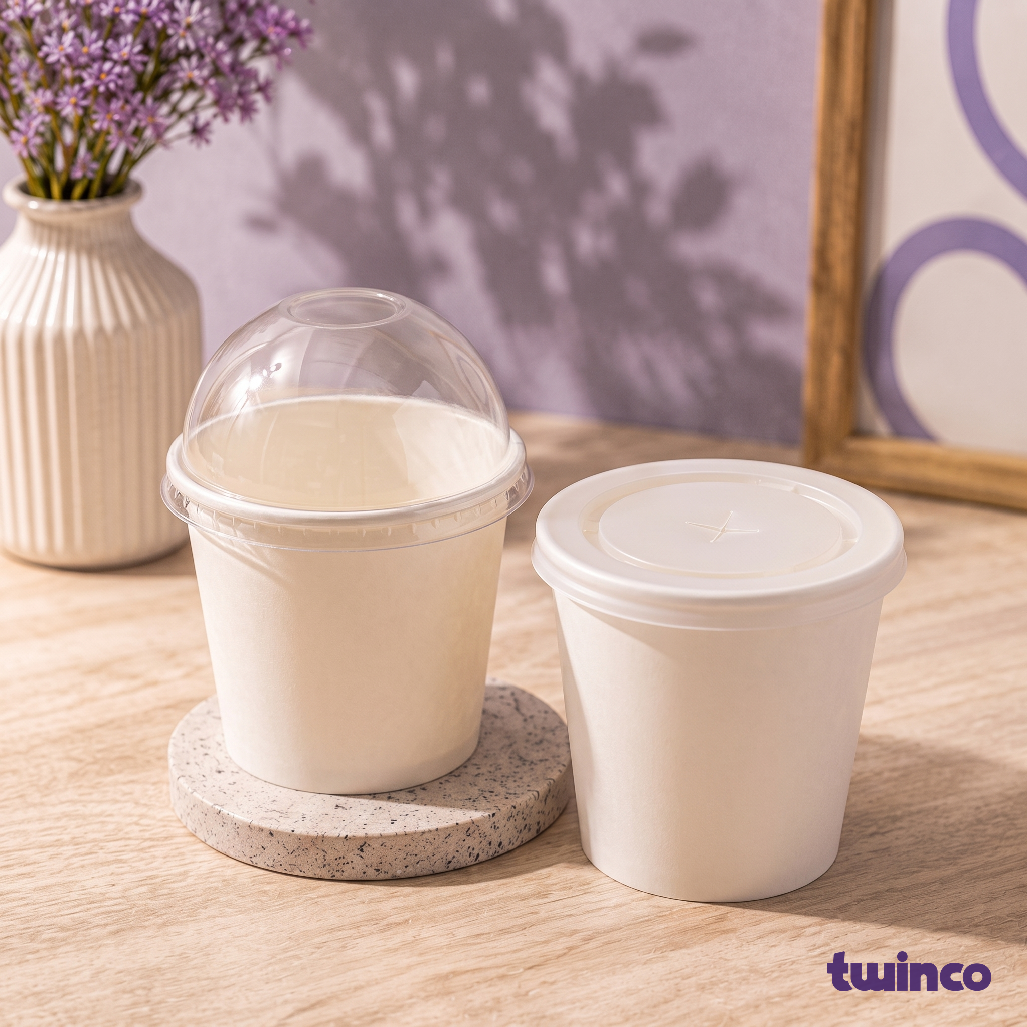 Tapa Para Vaso De Helado – Twinco, empaque desechable personalizado al mayoreo