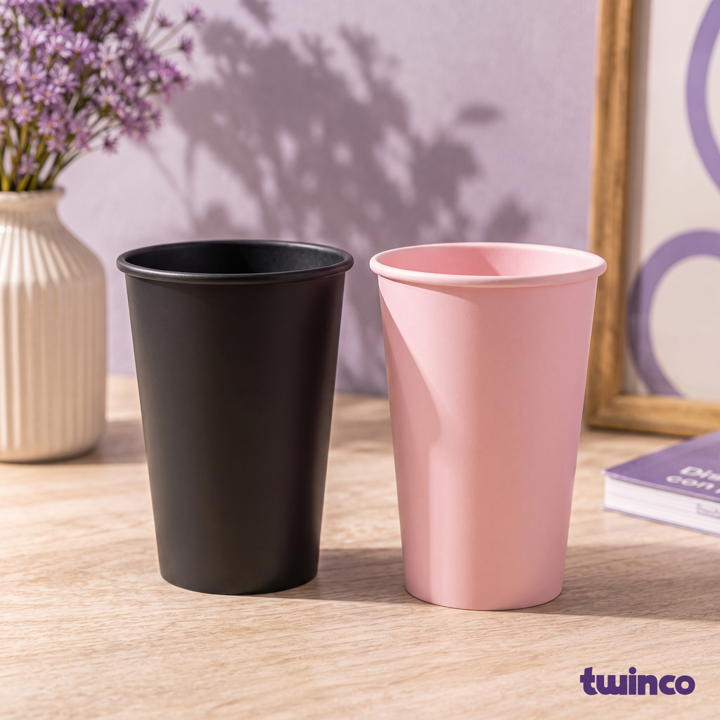Vaso Carton Color 90Mm – Twinco, empaque desechable personalizado al mayoreo