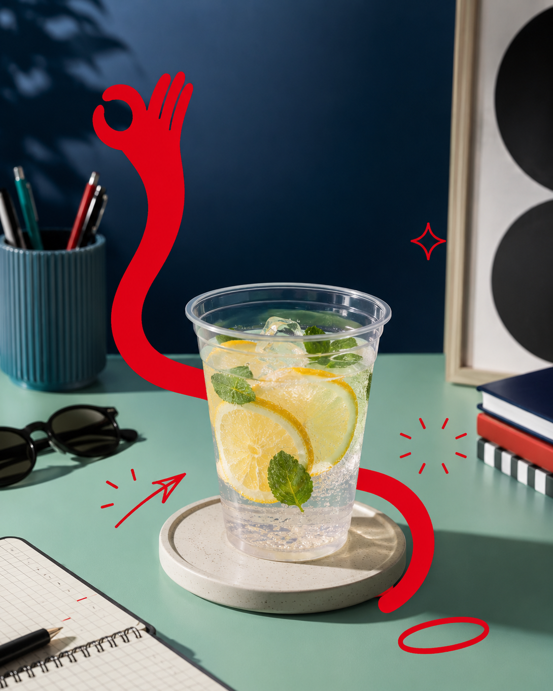 Vaso De Plastico Polipropileno 90Mm
